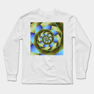 Truchet Spiral Fractal Long Sleeve T-Shirt